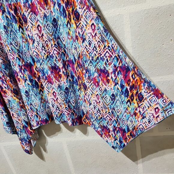 Hot Kiss Vibrantly Colorful Handkerchief Skirt - Picture 4 of 6